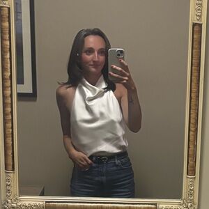 Zara Satin Halter Top